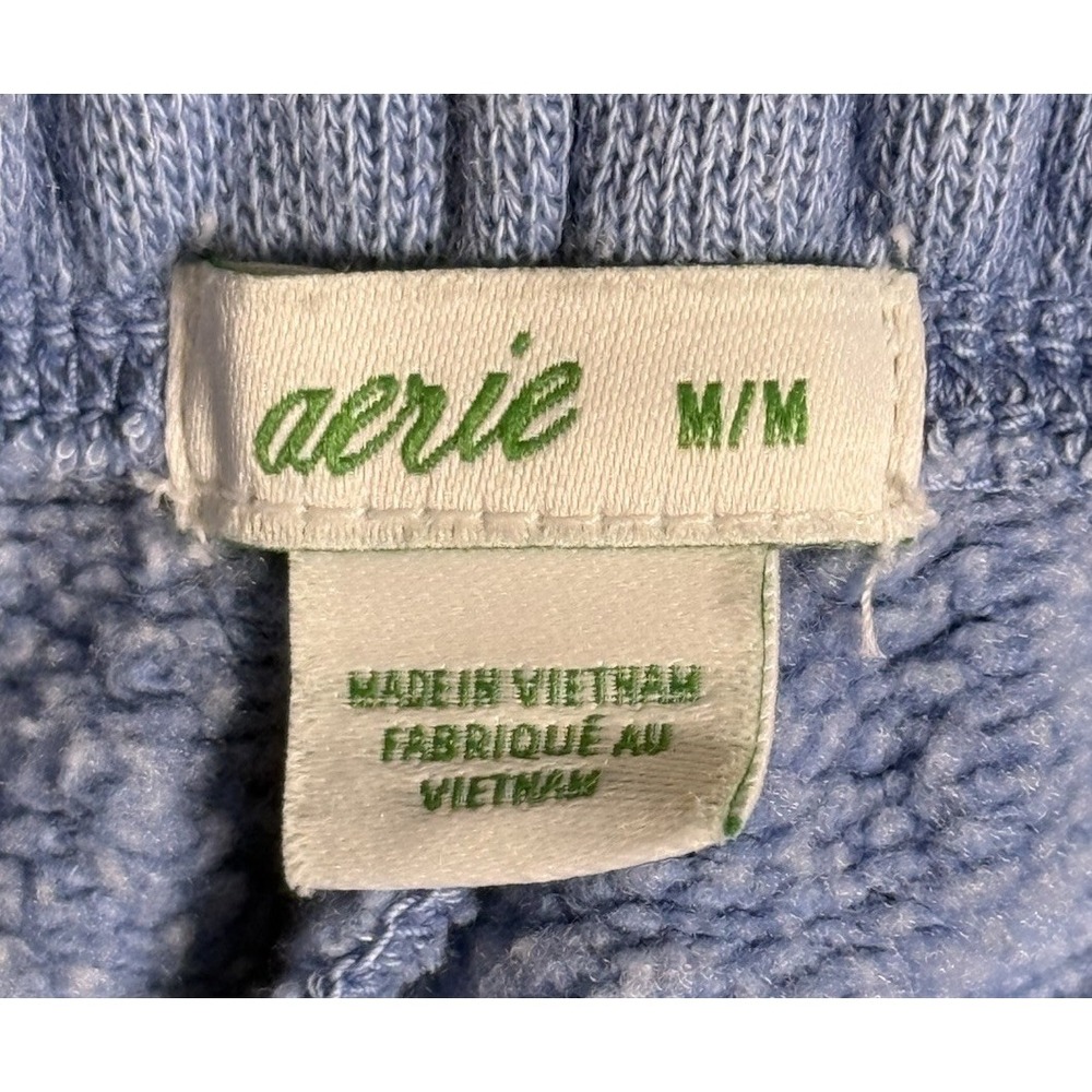 Aerie Blue Sleep Lounge Shorts Soft Cozy Pockets Women's Medium - Picture 3 of 4